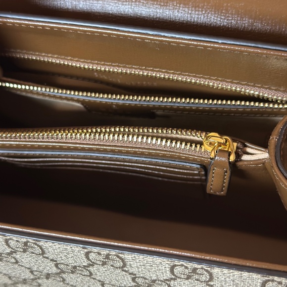 ✨ Gucci Horsebit 1955 GG Supreme Top Handle Bag w/ COA & 2 Straps ✨ - Picture 12 of 16